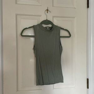 green tank top